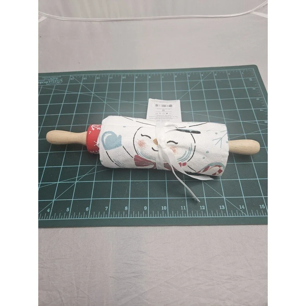 Hallmark Snowy Baking Set Snowman Tea Towel & 12
